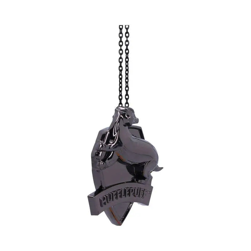 HARRY POTTER HUFFLEPUFF CREST SILVER HANGING ORNAMENT