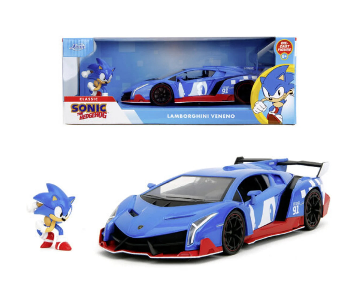 SONIC - Sonic & Lamborghini Veneno - 1:24