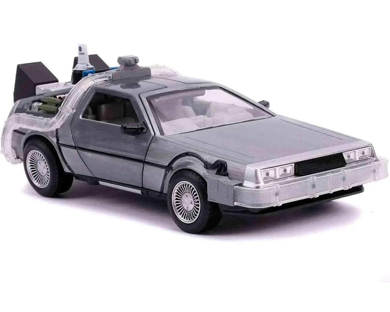 BACK TO THE FUTURE PART 2 1982 DELOREAN LIGHTS 1/24 DIE-CAST MODEL