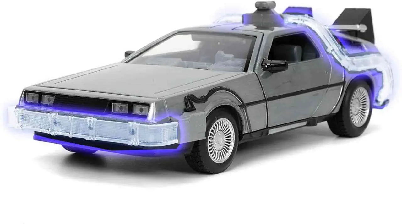 BACK TO THE FUTURE PART 2 1982 DELOREAN LIGHTS 1/24 DIE-CAST MODEL