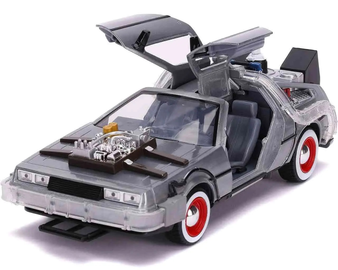 BACK TO THE FUTURE 3 1982 DELOREAN LIGHTS 1/24 DIE-CAST MODEL