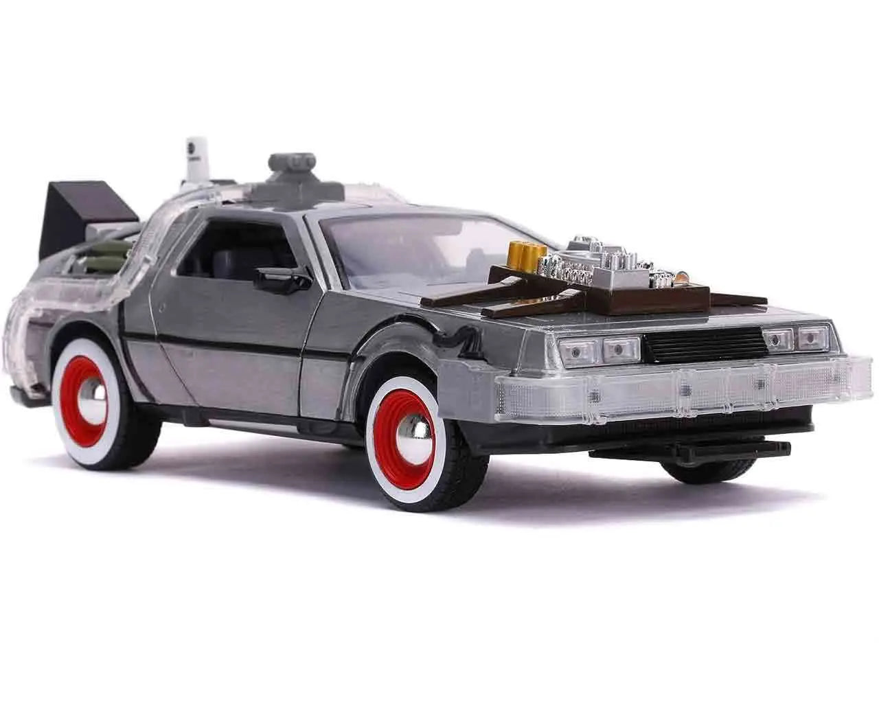 BACK TO THE FUTURE 3 1982 DELOREAN LIGHTS 1/24 DIE-CAST MODEL