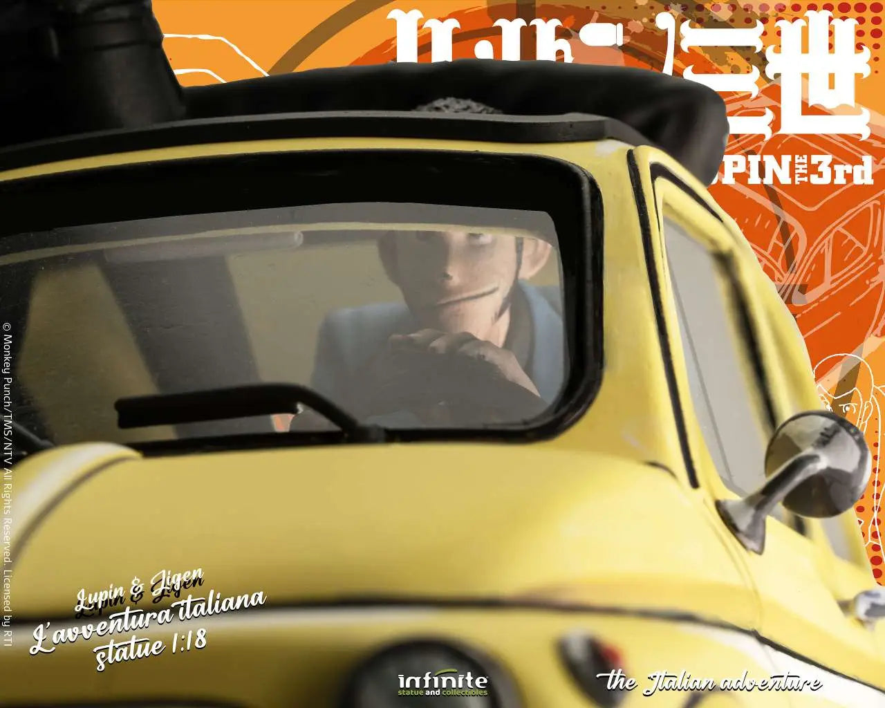 LUPIN 3RD THE ITALIAN ADVENTURE LUPIN JIGEN 1/18 STATUE