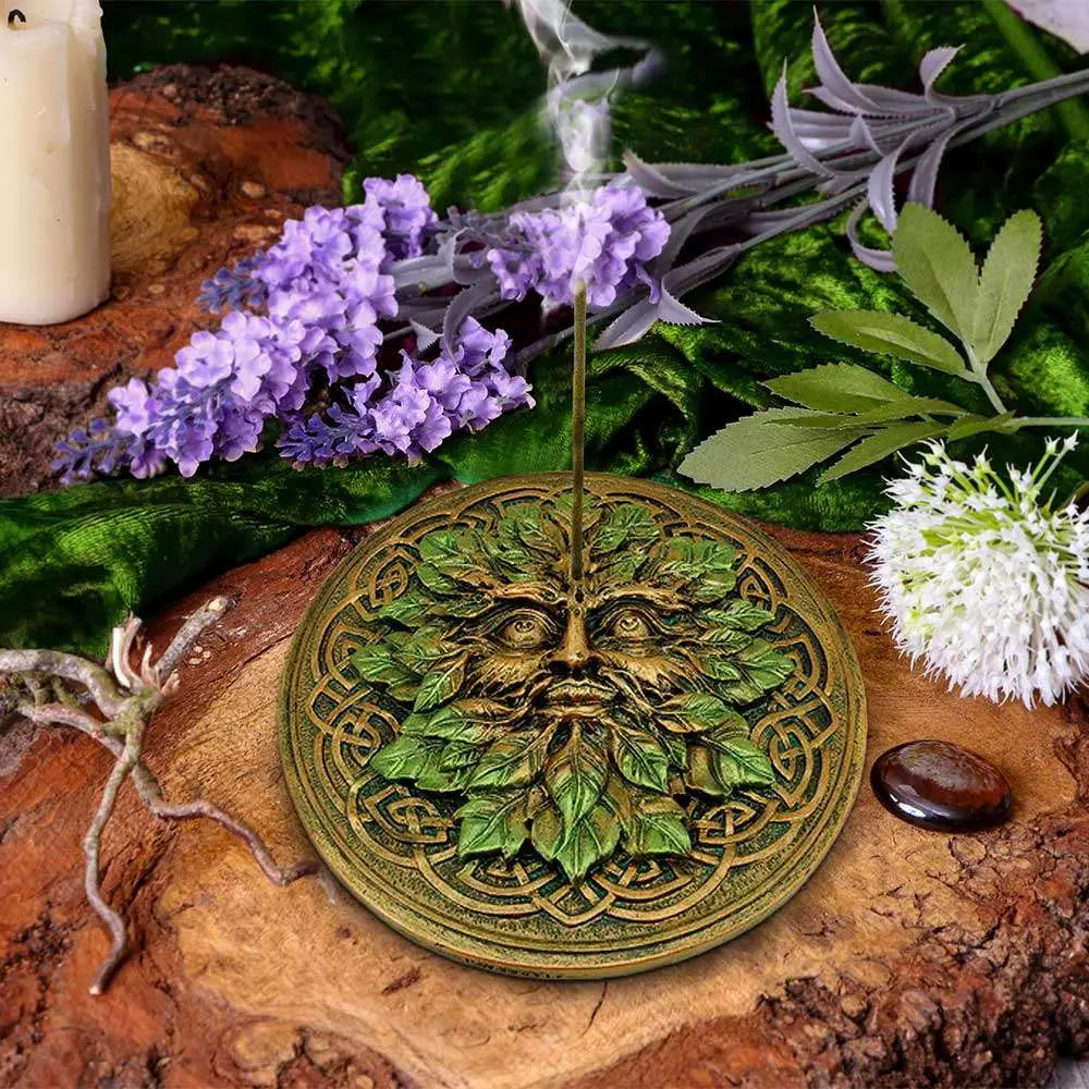 GREEN MAN TREE SPIRIT FOREST FRAGRANCE INCENSE BURNER