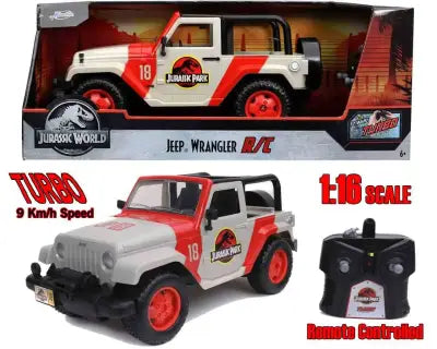 JURASSIC PARK 1992 JEEP WRANGLER YJ SAHARA 1/16 REMOTE CONTROL MODEL