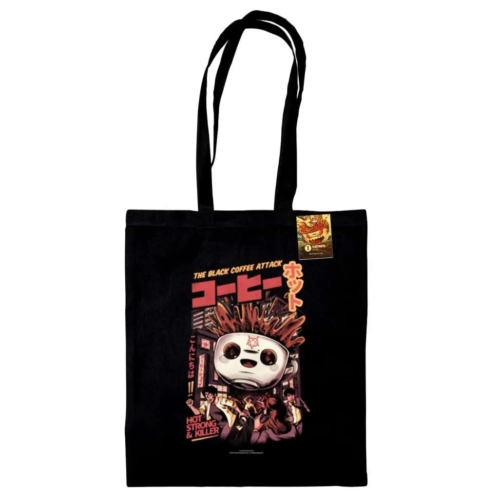 ILUSTRATA BLACK COFFEE ATTACK TOTE BAG