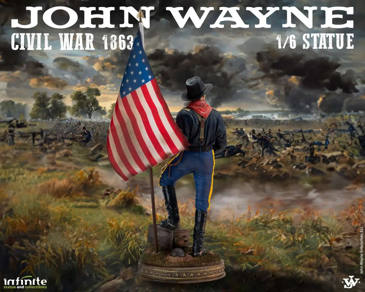 JOHN WAYNE CIVIL WAR 1863 1/6 STATUE