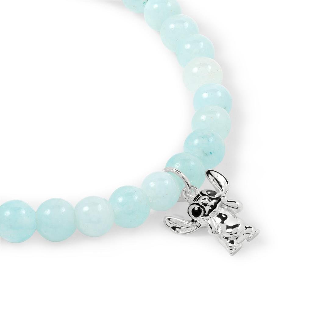 STITCH - Bracelet de Perles Bleues + Pendentif Stitch