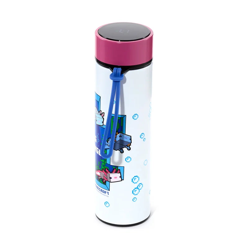 MINECRAFT - Axolotl - Hot & Cold Digital Thermometer Bottle - 15oz