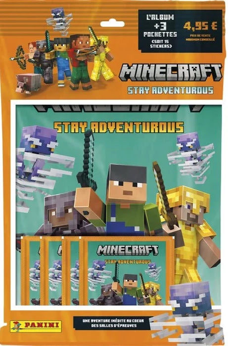 MINECRAFT - Panini Starter Pack (1 album + 3 packets)