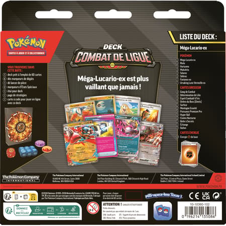 POKEMON - League battle deck Mega Lucario Ex - FR