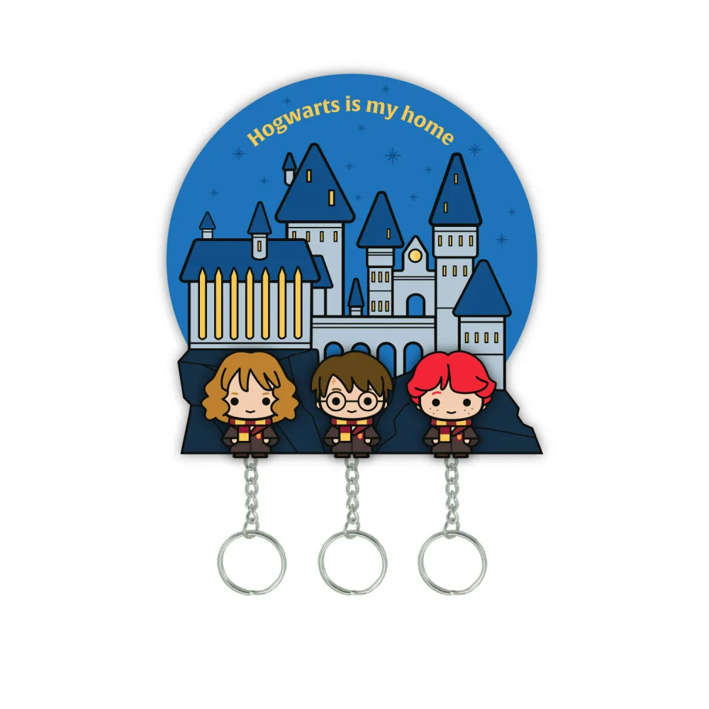 HARRY POTTER - Support Mural pour Clés avec 3 Porte-clés
