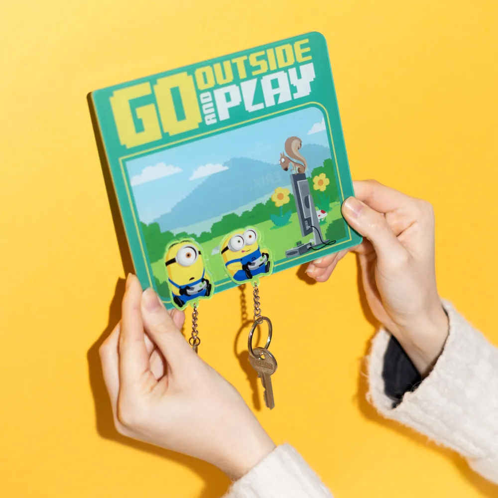 MINIONS - Wall Key Holder with 2 Keyrings