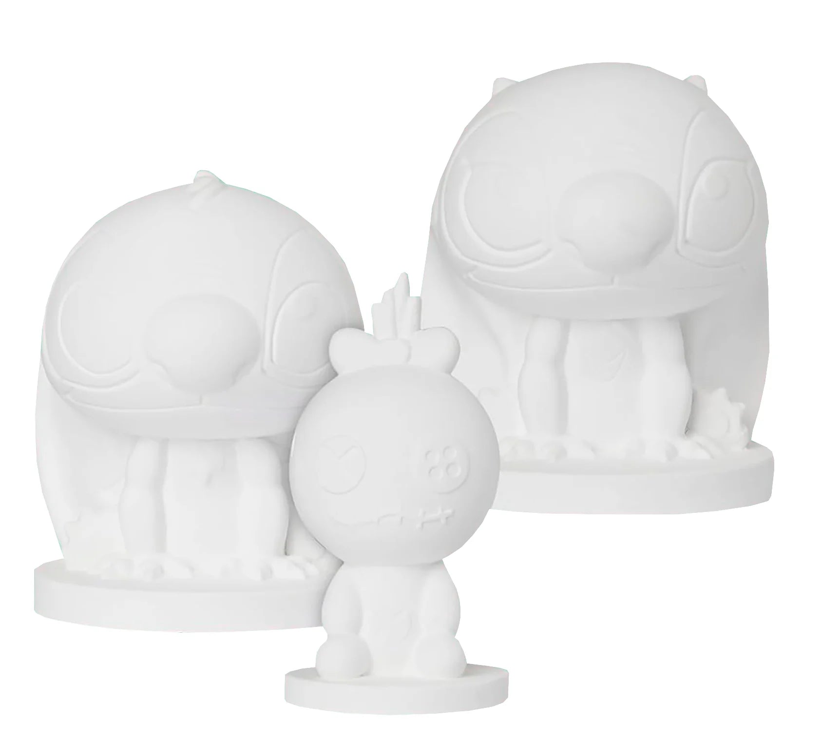 STITCH & ANGEL & SCRUMP - Set of 3 Figures to Paint