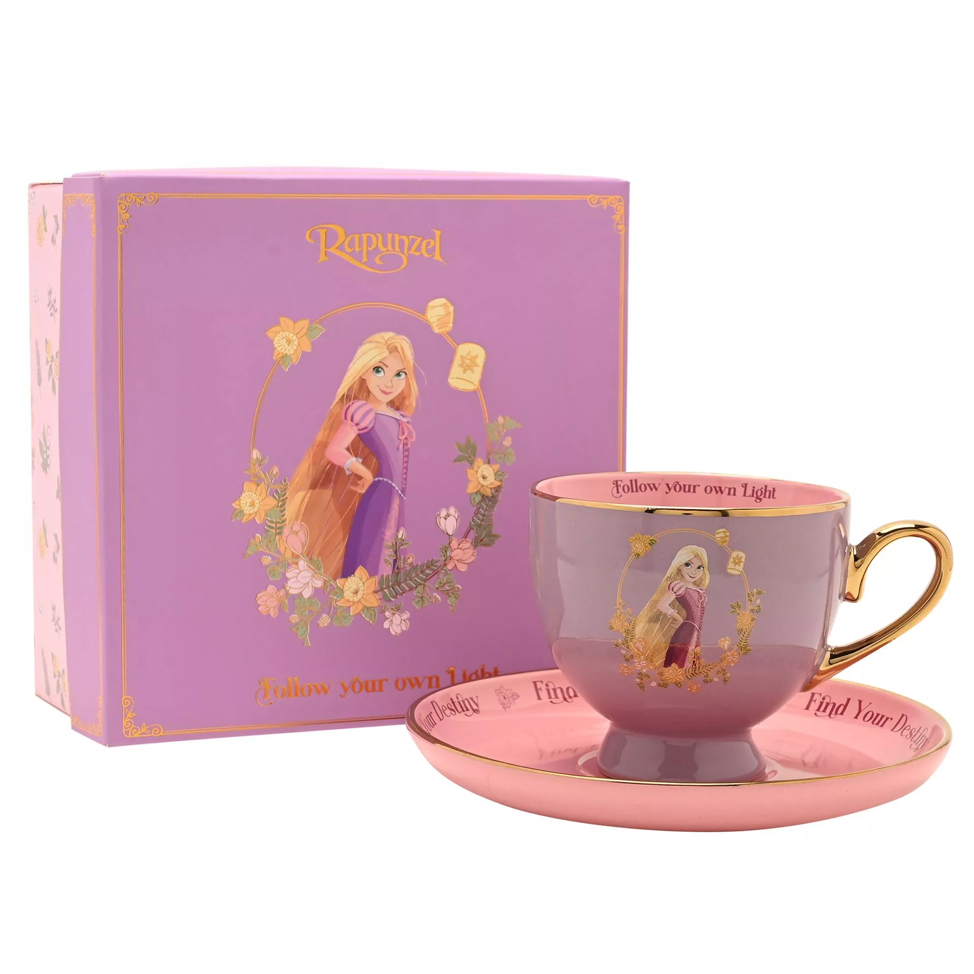 DISNEY PRINCESS - Rapunzel - Tea Cup + Saucer 7oz