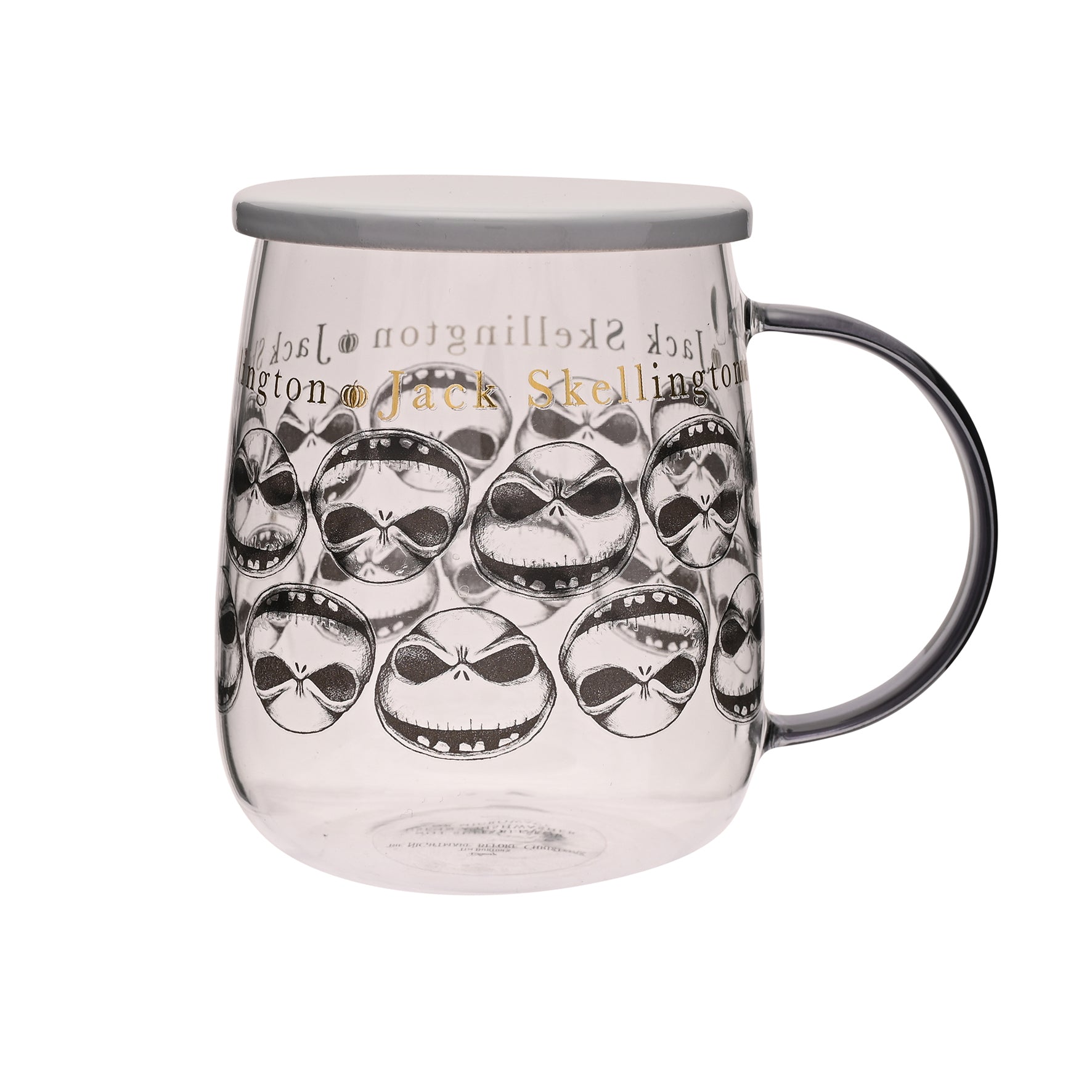 NIGHTMARE BEFORE XMAS - Jack - Glass Mug with Lid 18oz