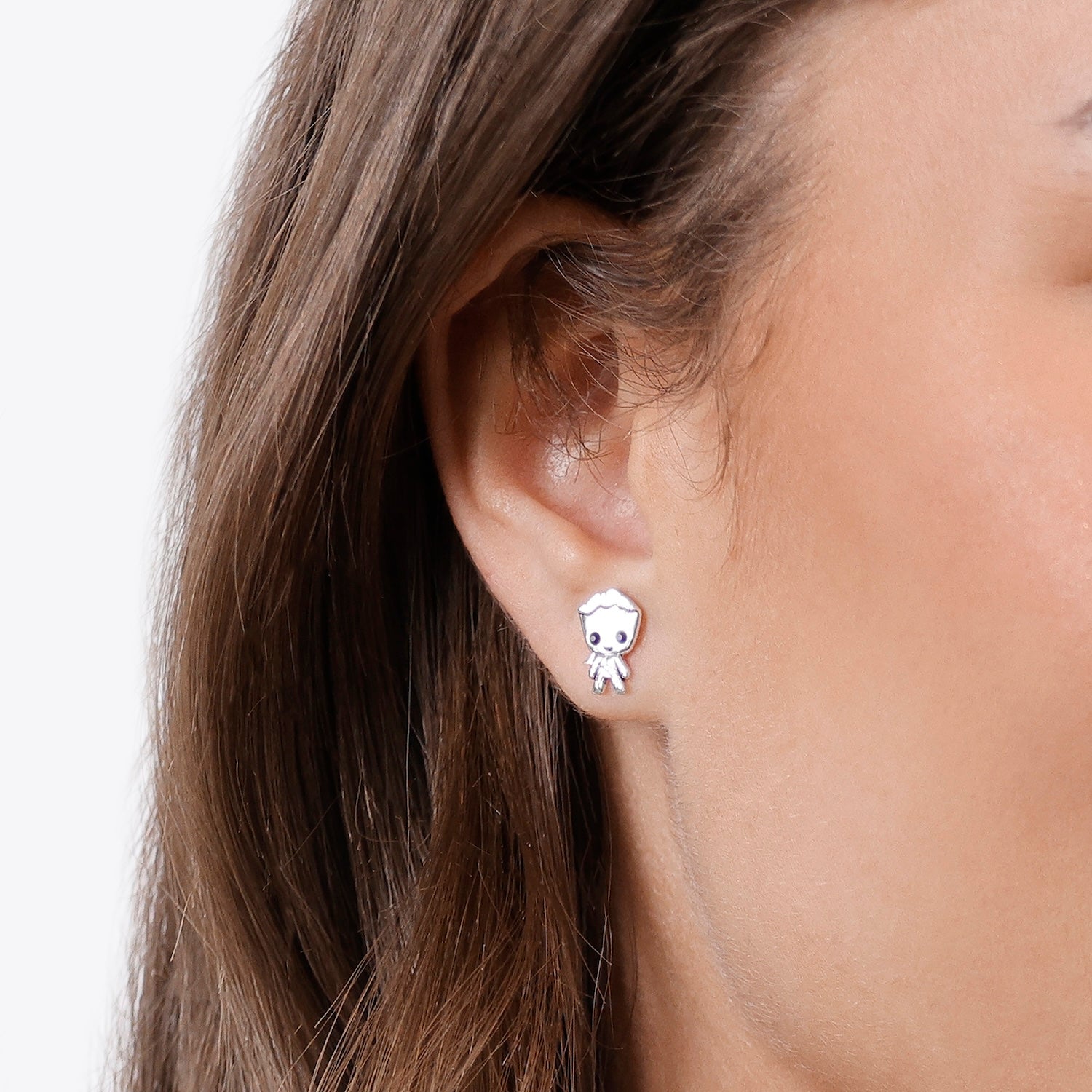 GROOT - 1 Pair of Sterling Silver Studs Earrings