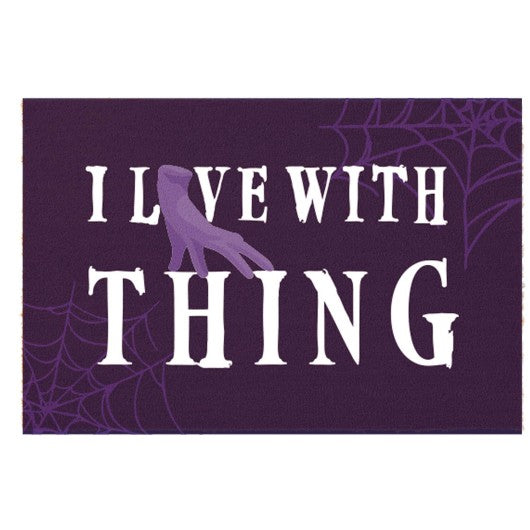 WEDNESDAY - I live with Thing - Doormat