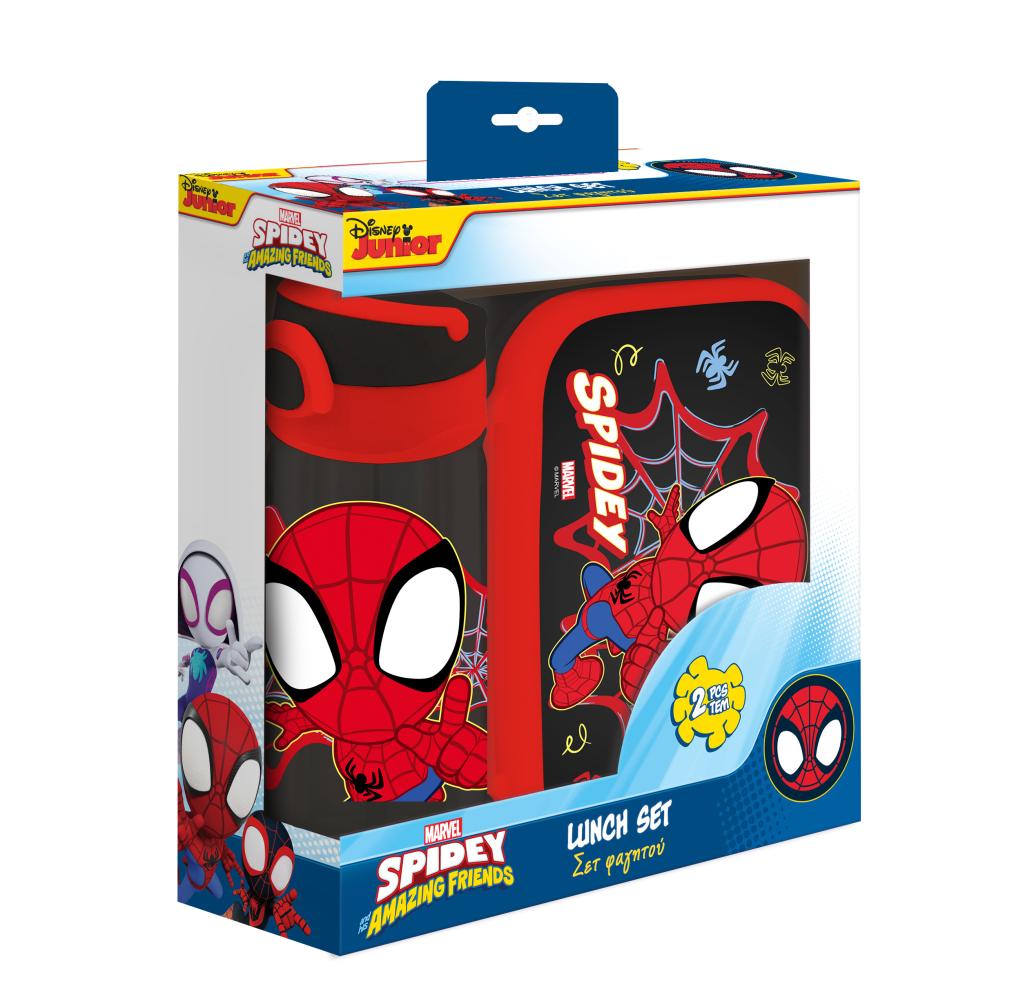 SPIDER-MAN - Set of Lunch Box & Plastic Bottle 500ml