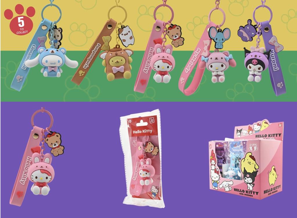 HELLO KITTY - Animals Series - Assortiment 12 Keychain 15.5cm