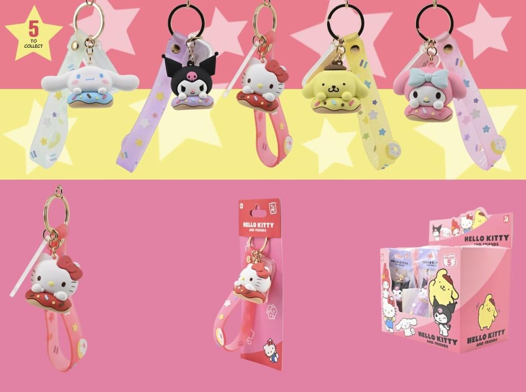 HELLO KITTY - Donuts Series - Assortiment 12 Keychain 15.5cm