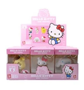 HELLO KITTY - Pocket Hero - Assortiment 12 Keychain WINDOW BOX 6-7cm