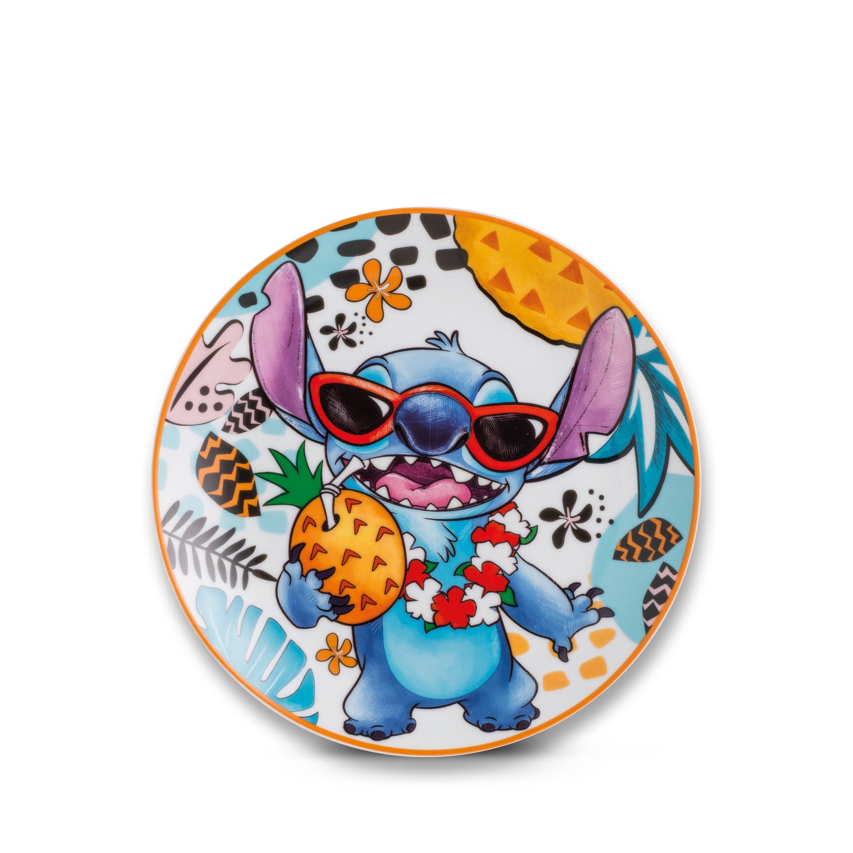 STITCH - Set - Assiette + Mug + Bol - Blanc