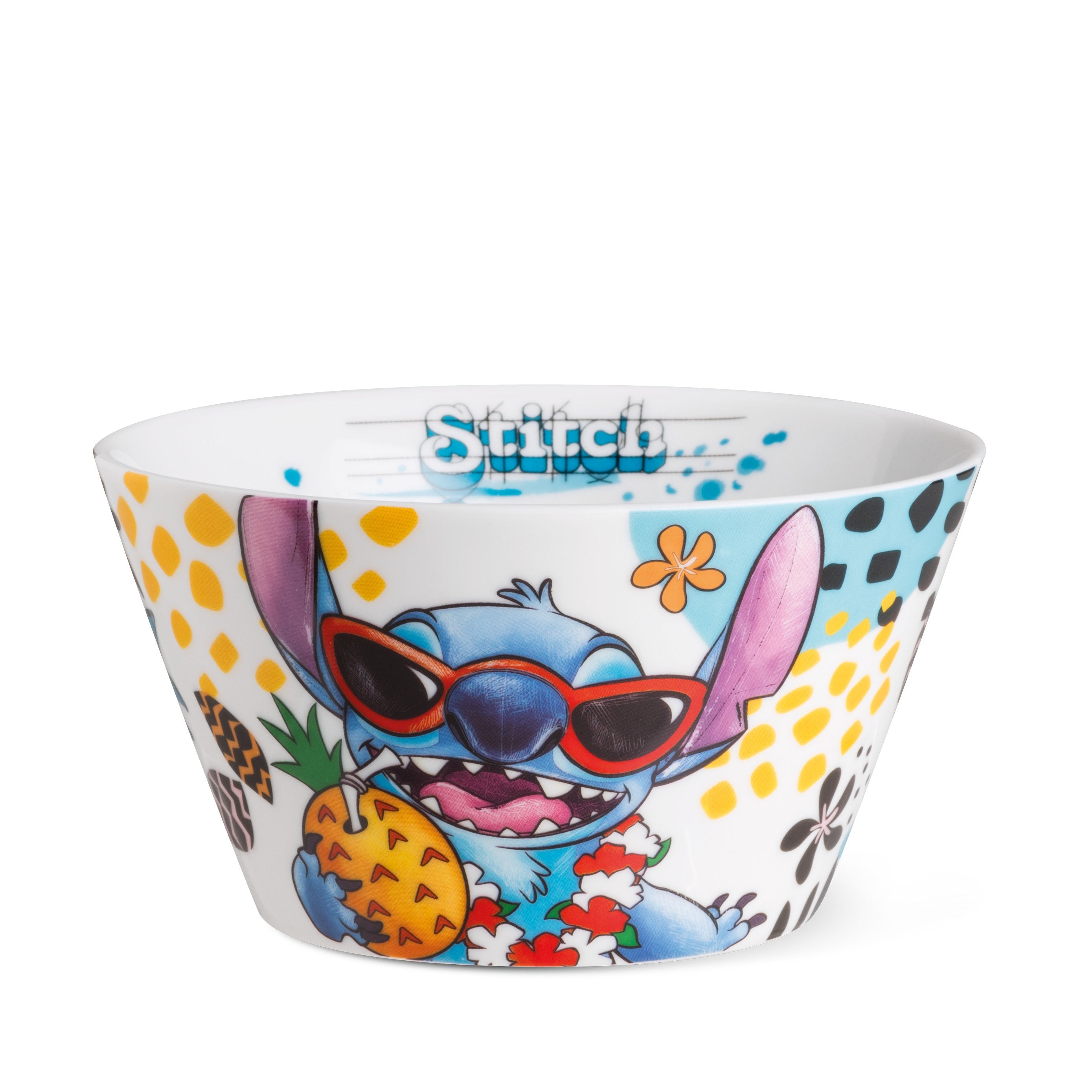 STITCH - Set - Assiette + Mug + Bol - Blanc