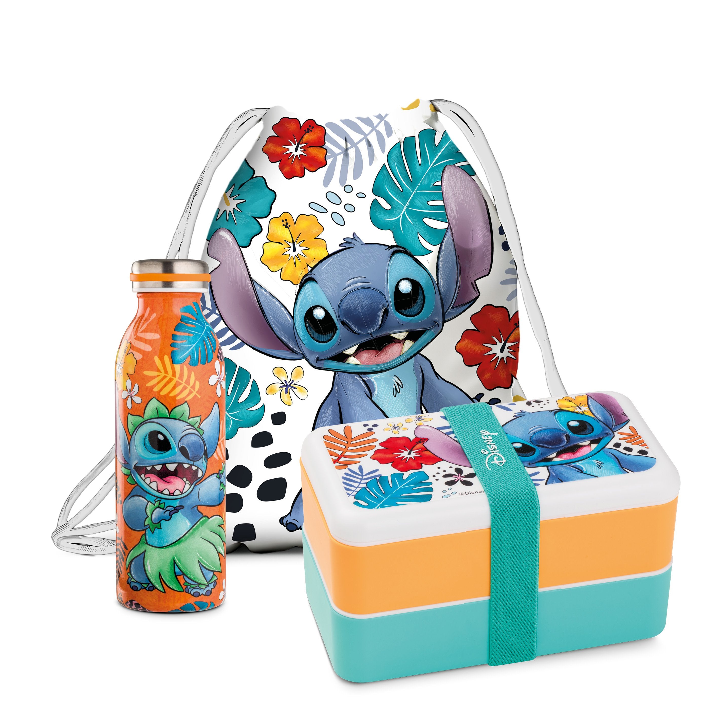 STITCH - Set - Bouteille + Boite à Tartines + Sac