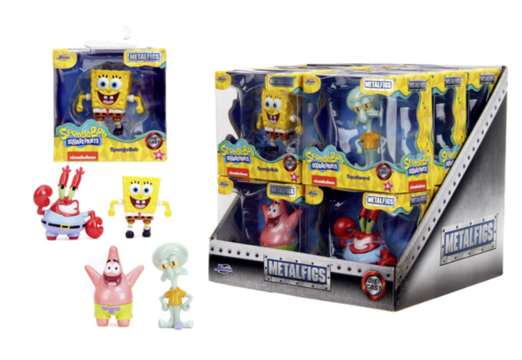 SPONGE BOB - Display of 2,5inch Figures - 4 Modèles - 12pc