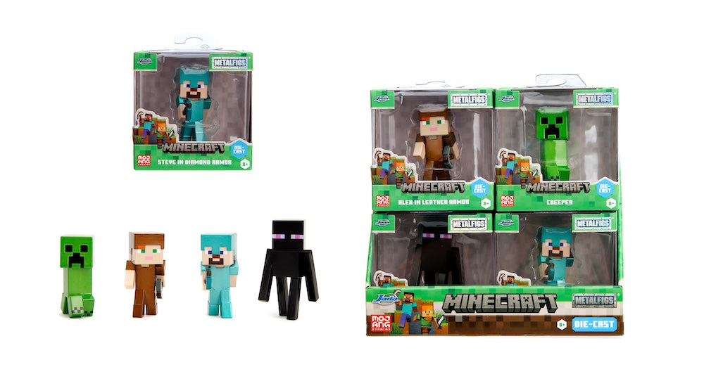 MINECRAFT - Display of 2,5inch Figures - 4 Modèles - 12pc