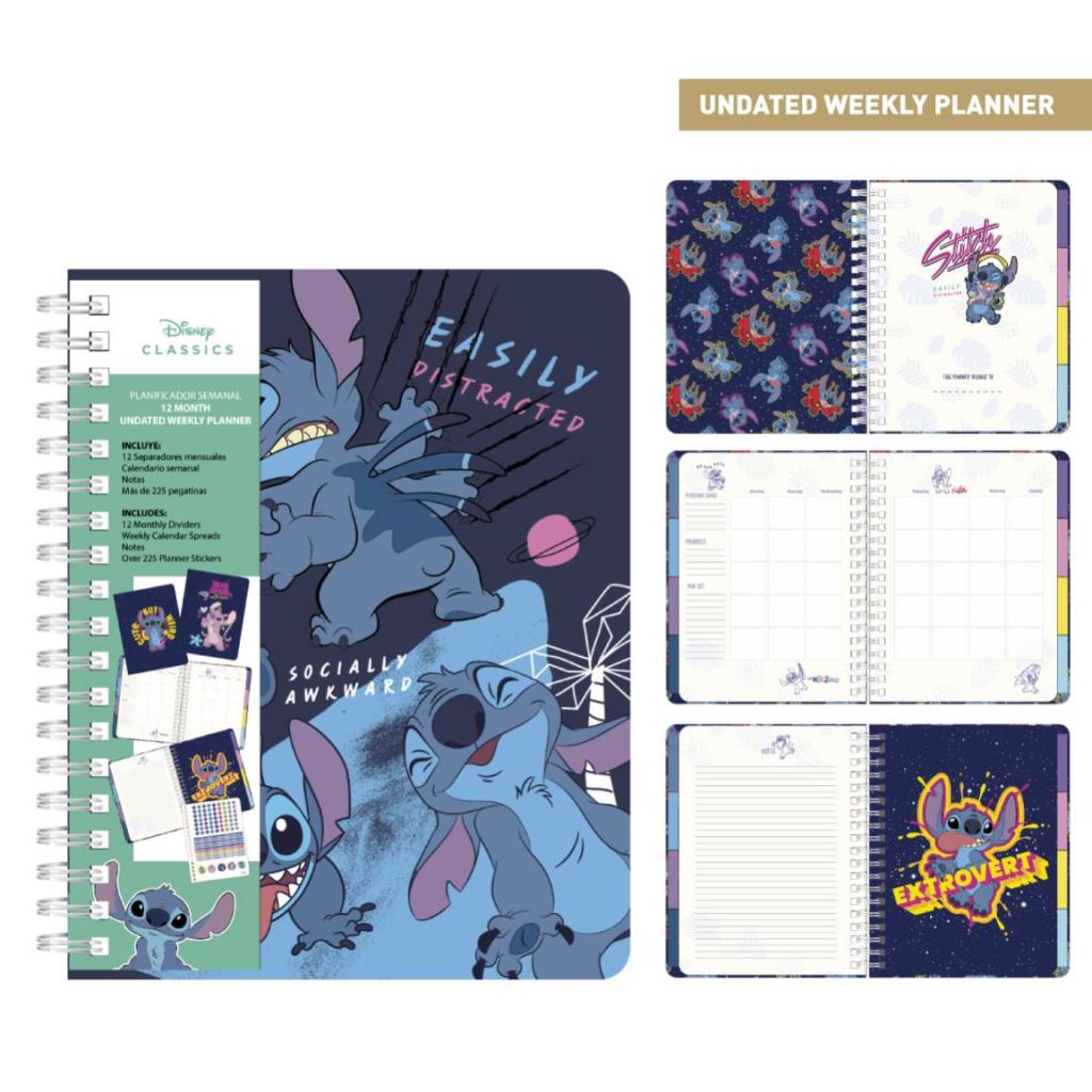 STITCH - Undated Weekly Planner Calendar + Dividers + Stickers