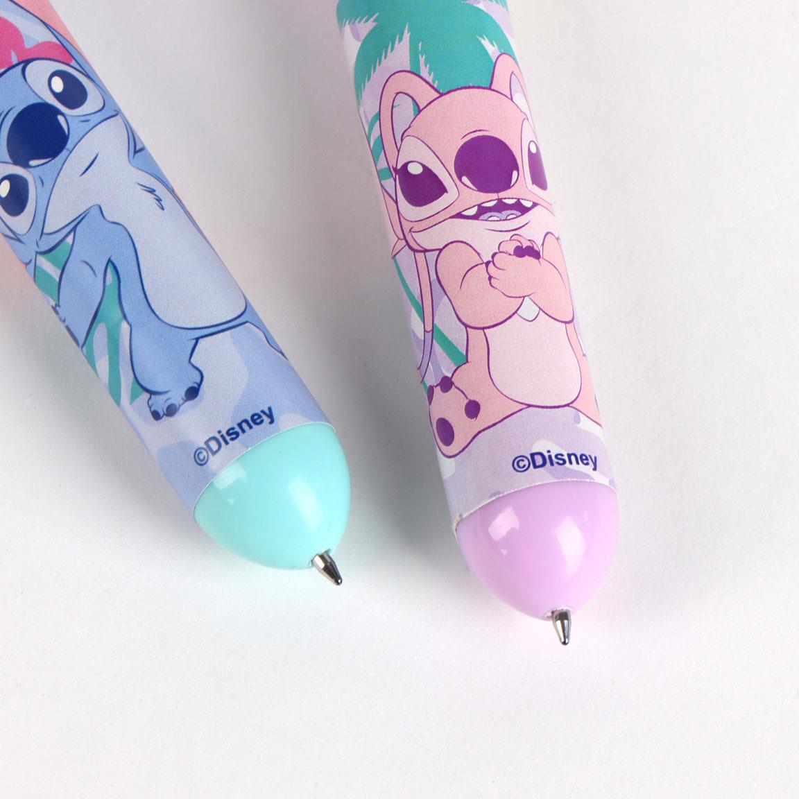 STITCH & ANGEL - Display de 16 Ball-Pen with 10 changing colors