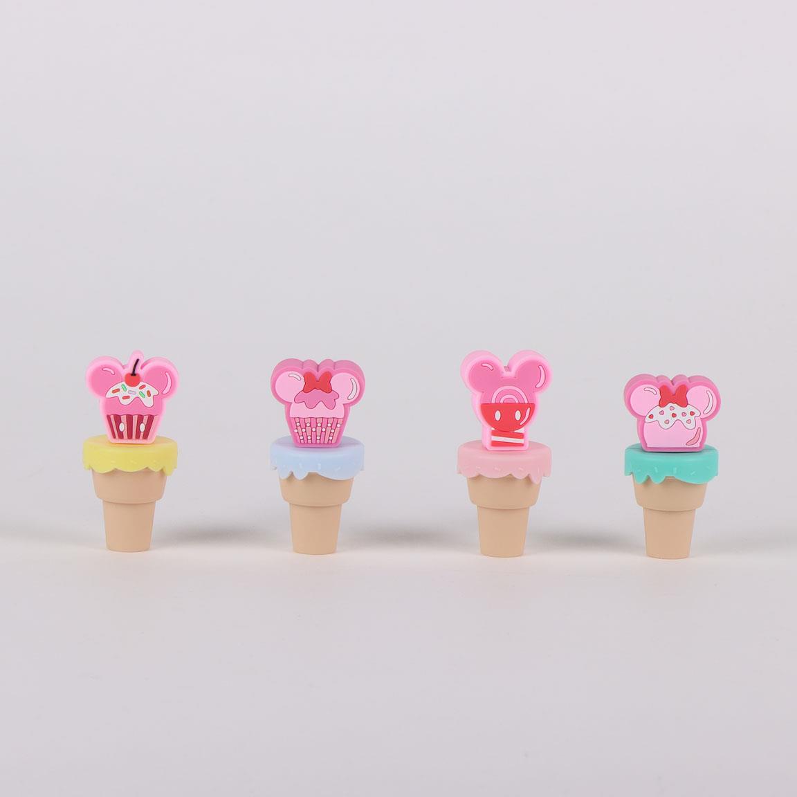 MINNIE - Pack of 4 mini Highlighters "food"