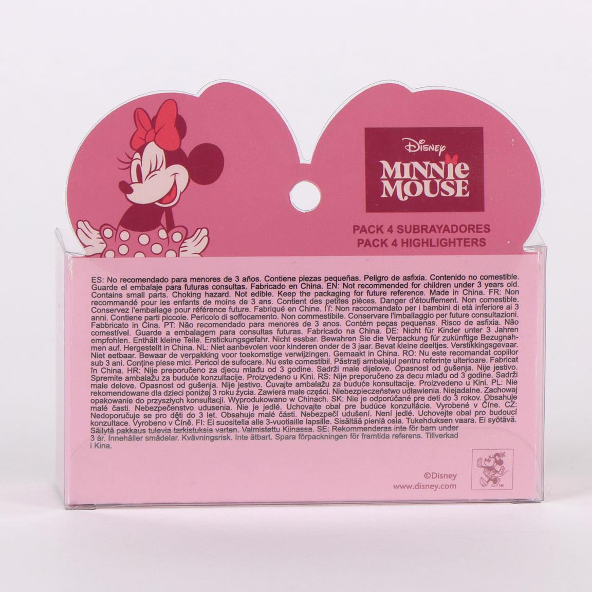 MINNIE - Pack of 4 mini Highlighters "food"