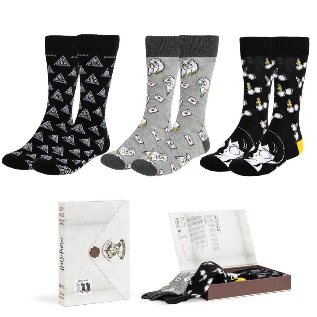 HARRY POTTER - 3 Pairs socks Pack (UK Size 5-10,5)