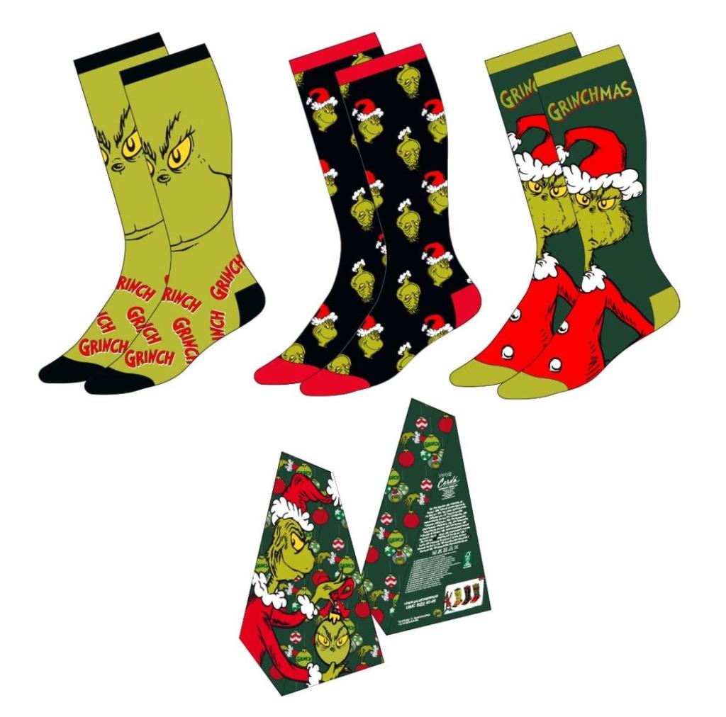 GRINCH - 3 Pairs socks Pack (UK Size 3,5-9)