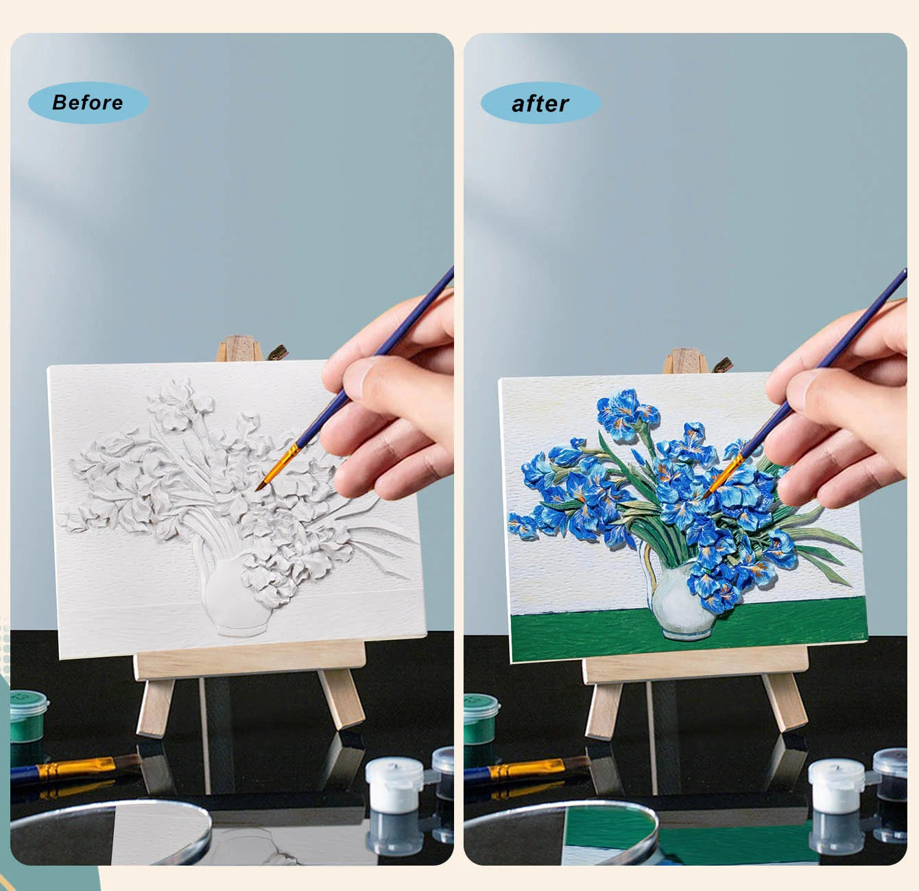 Resin DIY 3D Painting - Irises- 13.5x10cm