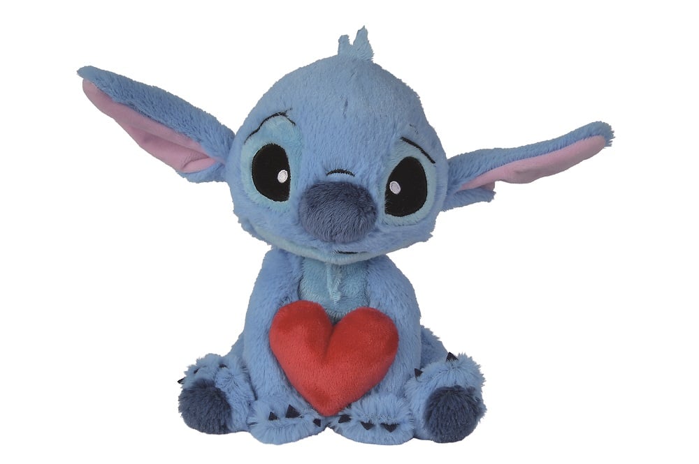 STITCH Holding Hart - Plush 25cm