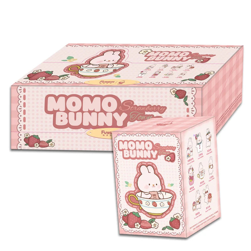 MOMO BUNNY - Strawberry Town - Blind Box 8 Figure set 10cm