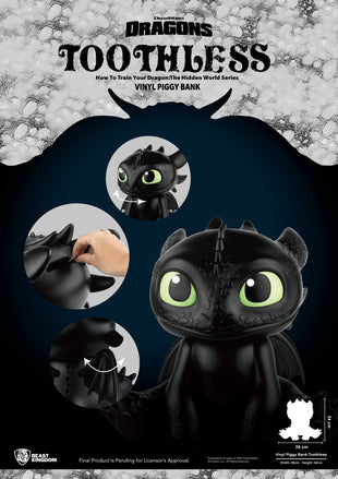 HOW TO TRAIN YOUR DRAGON - Toothless - Piggy Bank 34cm