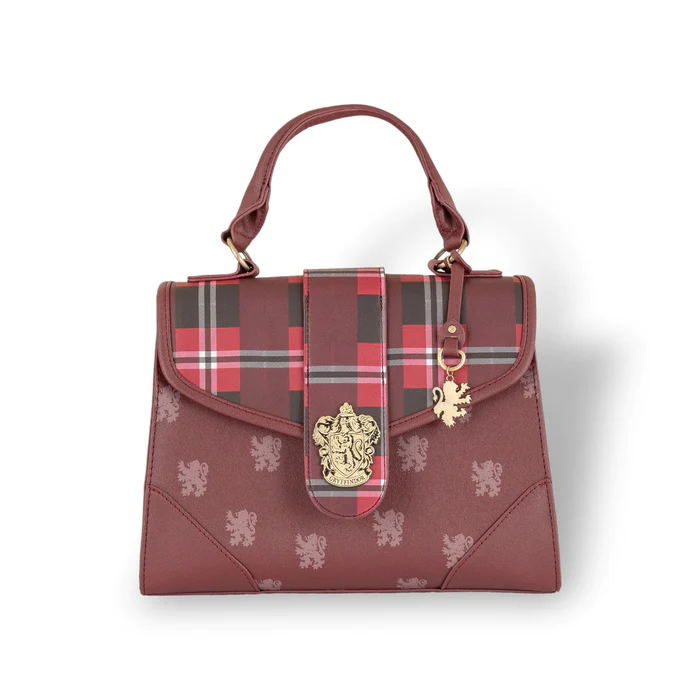HARRY POTTER - Gryffondor - Sac à main Luxe Plaid à Carreaux + Charmes