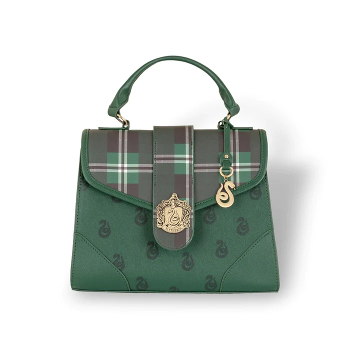 HARRY POTTER - Serpentard - Sac à main Luxe Plaid à Carreaux + Charmes