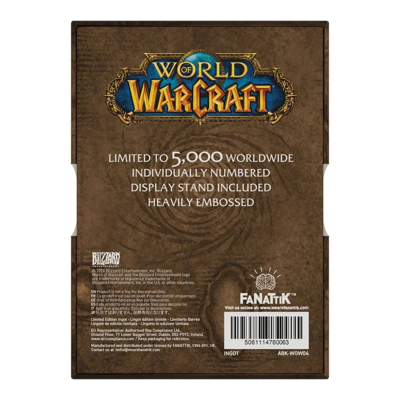 WORLD OF WARCRAFT - Cover - Limited Edition Ingot