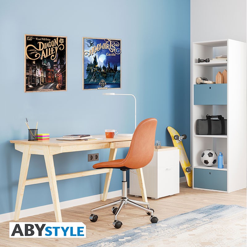 HARRY POTTER - Retro Hogwarts & Diagon Alley - Set 2 posters '52x38'