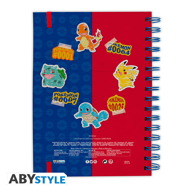 POKEMON - Red & Blue Partners - Notebook A5