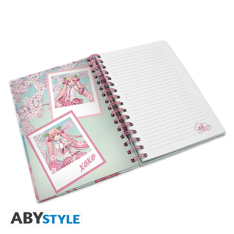 HATSUNE MIKU - Cherry blossoms - Notebook A5 Spiral