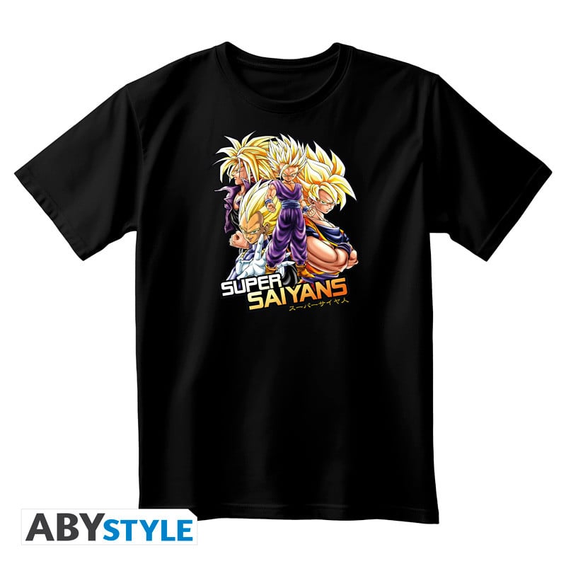 DRAGON BALL - T-Shirt DBZ Saiyans Unisex black (L)