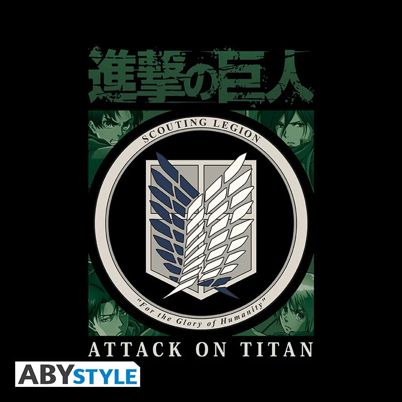 ATTACK ON TITAN - T-Shirt Scout Legion Unisex black (XS)