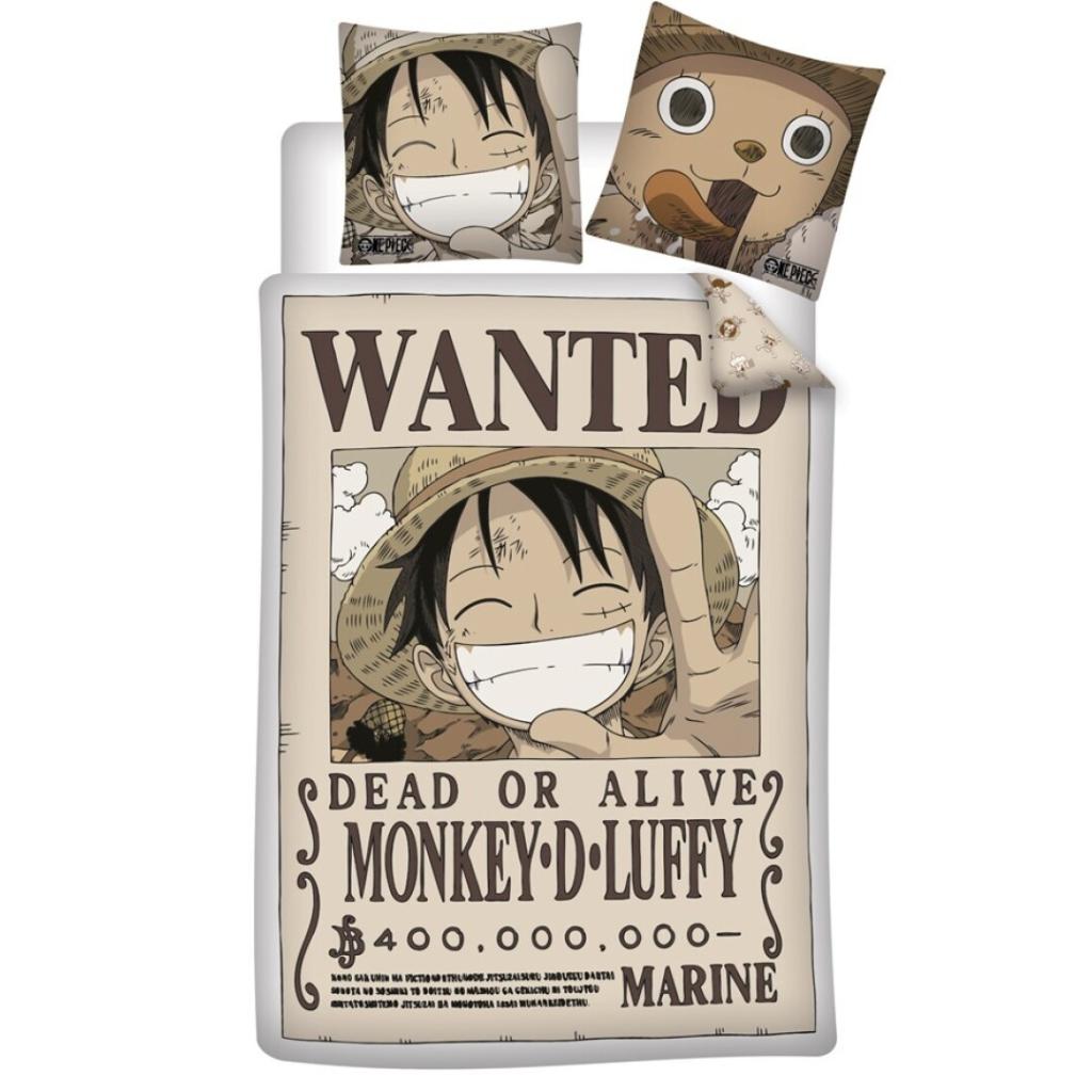 ONE PIECE - Luffy "Wanted" - Duvet Cover 140x200cm + 65x65cm